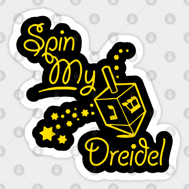 Spin My Dreidel Sticker by Frenky